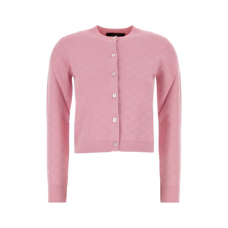Gucci Women Pink Knit Cardigan